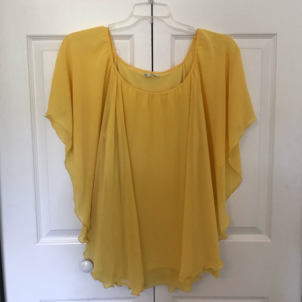 CATO Yellow Flowing Blouse (18/20W)